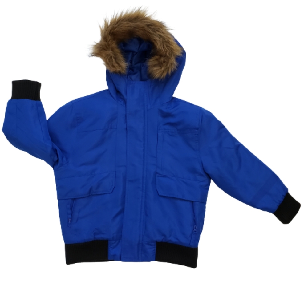 Swiss Tech Boys Bomber Jacket With Faux fur Hood, Size M 8
